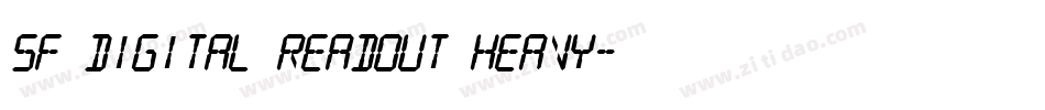 SF Digital Readout Heavy字体转换